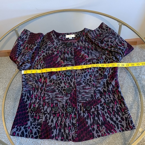 Studio Works Button Front Leopard Print Jacket - Picture 11 of 16